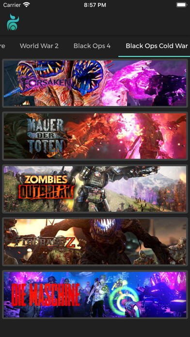 Emulate iPhone app Kronos: Guides for CoD Zombies using MyAndroid