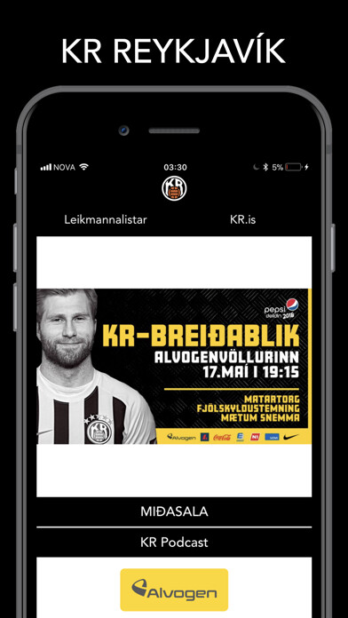 Emulate iPhone app KR Reykjavik using MyAndroid
