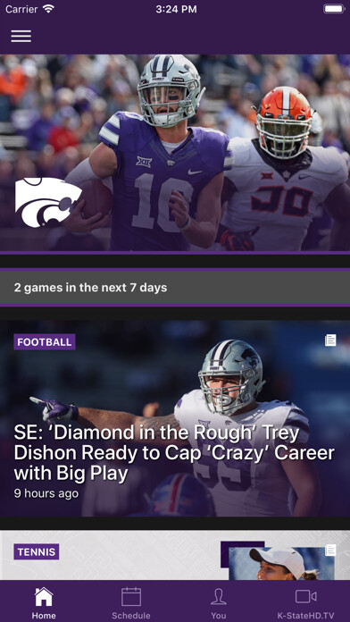 Emulate iPhone app K-State Athletics using MyAndroid