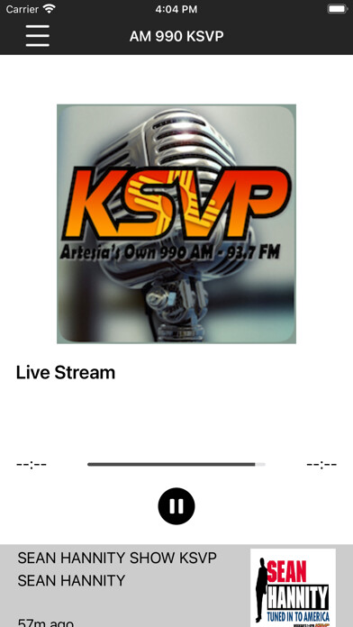 Emulate iPhone app KSVP AM 990 using MyAndroid Emulate iPhone app KSVP AM 990 using MyAndroid