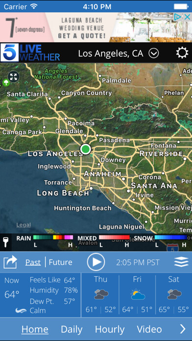 Emulate Android APK KTLA Los Angeles Weather