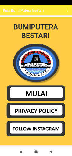 Run android online APK Kuis Bumi Putera Besteri  - Duta Damai Kalsel from MyAndroid or emulate Kuis Bumi Putera Besteri  - Duta Damai Kalsel using MyAndroid