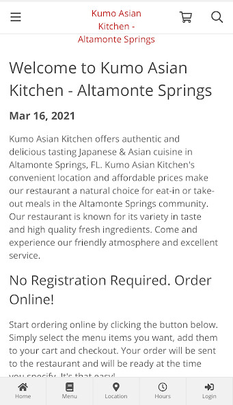 Run android online APK Kumo Asian Kitchen - Altamonte Springs from MyAndroid or emulate Kumo Asian Kitchen - Altamonte Springs using MyAndroid