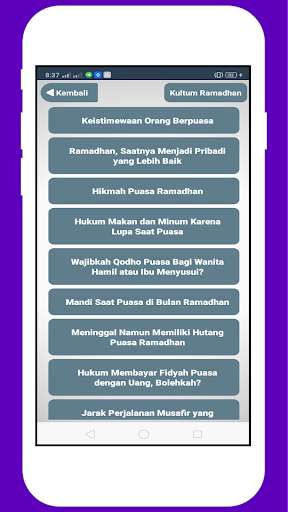 Run android online APK Kumpulan Kultum Ramadhan 30 Hari Lengkap from MyAndroid or emulate Kumpulan Kultum Ramadhan 30 Hari Lengkap using MyAndroid