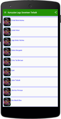 Emulate Android APK Kumpulan Lagu Seventeen Lirik