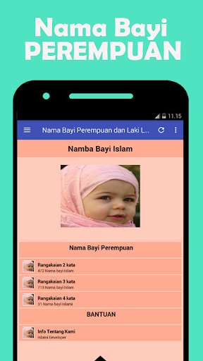 Run android online APK Kumpulan Nama Bayi Islami Lengkap from MyAndroid or emulate Kumpulan Nama Bayi Islami Lengkap using MyAndroid
