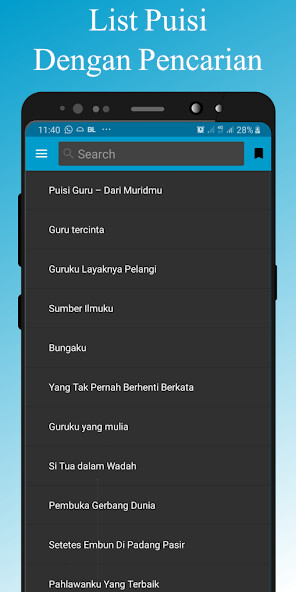 Run android online APK Kumpulan Puisi Guru Tersayang from MyAndroid or emulate Kumpulan Puisi Guru Tersayang using MyAndroid