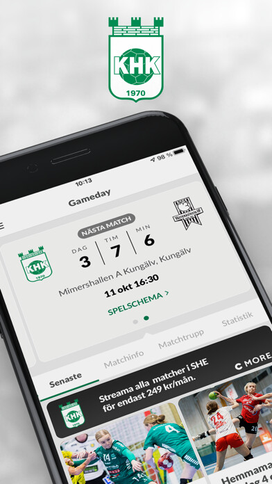 Emulate iPhone app Kungälvs HK - Gameday using MyAndroid Emulate iPhone app Kungälvs HK - Gameday using MyAndroid