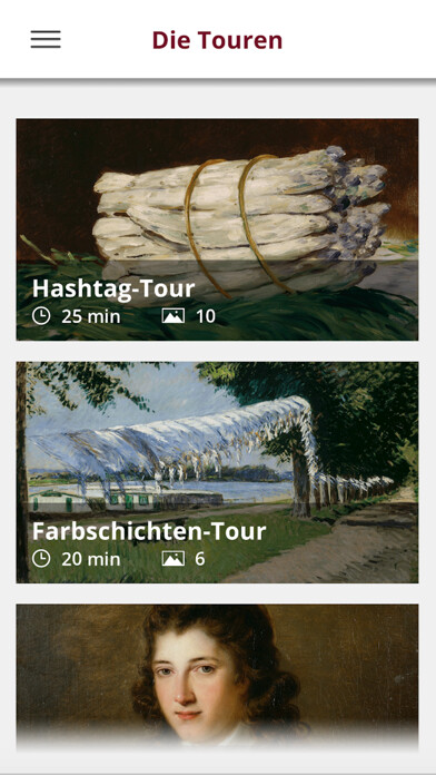 Emulate iPhone app Kunstfreunde im Wallraf using MyAndroid