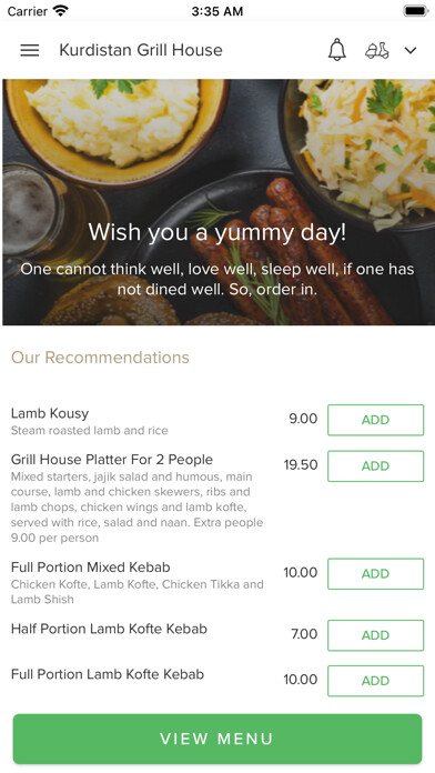 Run android online APK Kurdistan Grill House from MyAndroid or emulate Kurdistan Grill House using MyAndroid