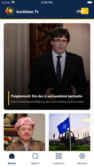 Emulate iPhone app Kurdistan TV App using MyAndroid
