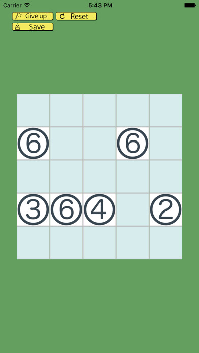 Emulate iPhone app Kuromasu puzzle using MyAndroid