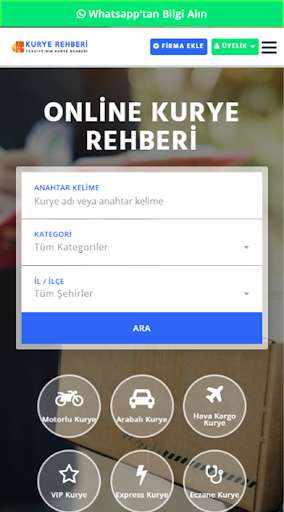 Run android online APK Kurye Rehberi - Moto Kurye Bul from MyAndroid or emulate Kurye Rehberi - Moto Kurye Bul using MyAndroid
