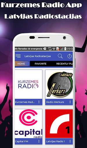 Run android online APK Kurzemes RadioApp Live Latvian from MyAndroid or emulate Kurzemes RadioApp Live Latvian using MyAndroid