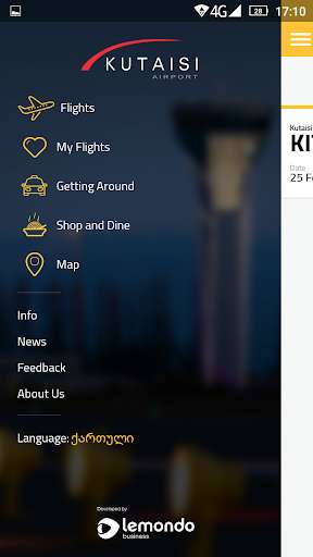 Emulate Android APK Kutaisi Airport