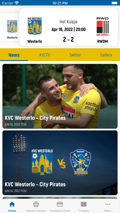 Emulate iPhone app KVC Westerlo using MyAndroid Emulate iPhone app KVC Westerlo using MyAndroid