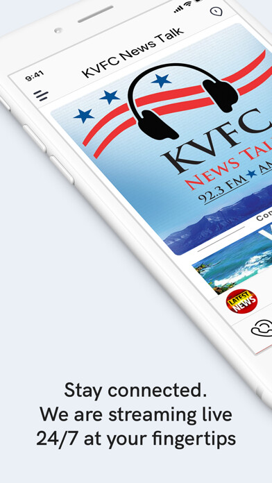 Emulate iPhone app KVFC News Talk using MyAndroid
