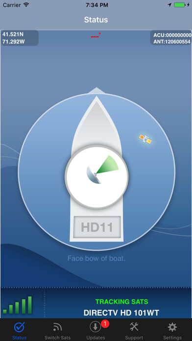 Emulate iPhone app KVH TracVision HD-11 using MyAndroid Emulate iPhone app KVH TracVision HD-11 using MyAndroid