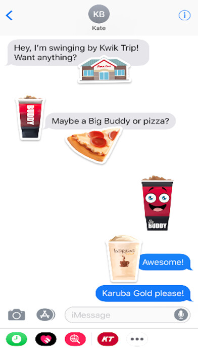 Emulate iPhone app Kwik Trip Stickers using MyAndroid Emulate iPhone app Kwik Trip Stickers using MyAndroid