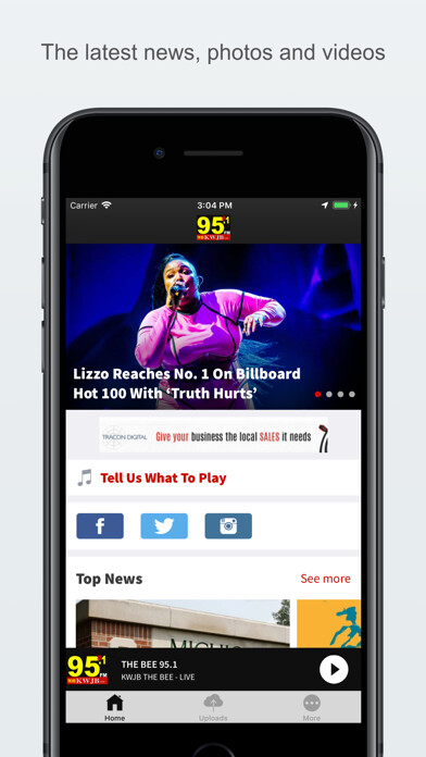 Emulate iPhone app KWJB THE BEE 95.1 using MyAndroid Emulate iPhone app KWJB THE BEE 95.1 using MyAndroid