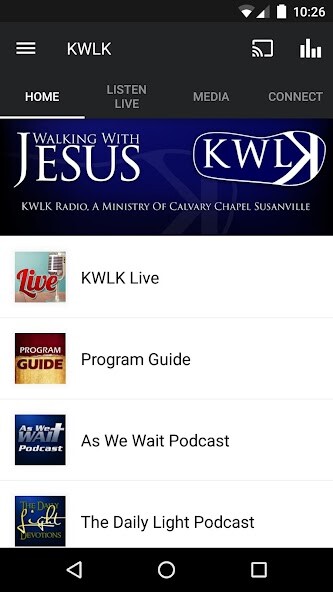 Emulate iPhone app KWLK Christian Radio using MyAndroid Emulate iPhone app KWLK Christian Radio using MyAndroid