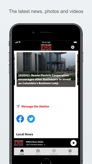 Emulate iPhone app KWOS News Radio using MyAndroid Emulate iPhone app KWOS News Radio using MyAndroid