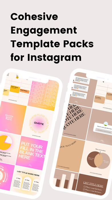 Emulate iPhone app Kwote Templates for Canva using MyAndroid