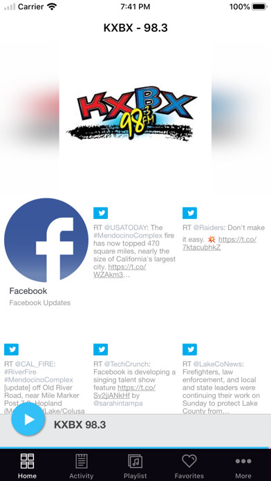 Emulate iPhone app KXBX - 98.3 using MyAndroid