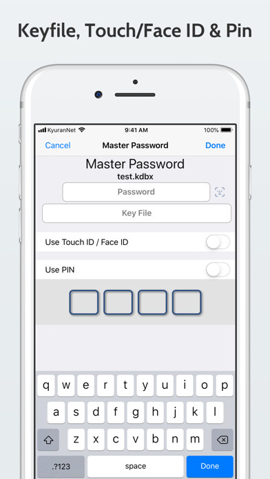 Emulate iPhone app KyPass - KeePass in Sync using MyAndroid