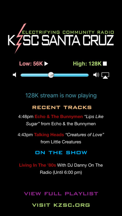 Emulate iPhone app KZSC Radio using MyAndroid