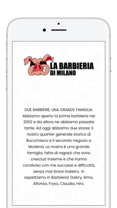 Emulate iPhone app La Barbieria di milano using MyAndroid