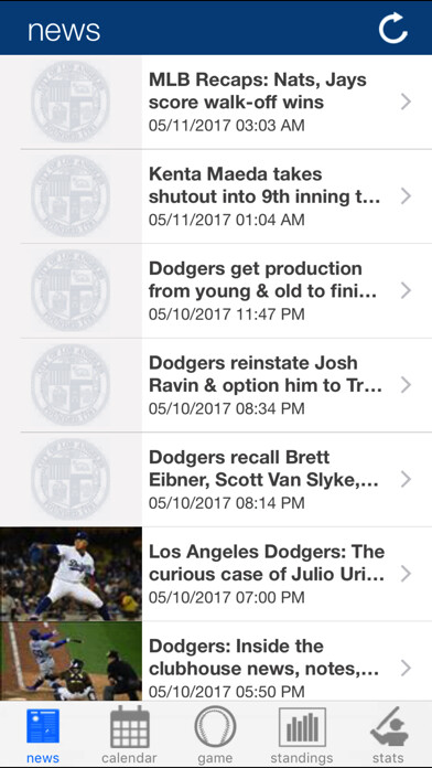 Emulate iPhone app L.A. Baseball Dodgers Edition using MyAndroid Emulate iPhone app L.A. Baseball Dodgers Edition using MyAndroid