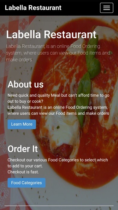 Emulate iPhone app La Bella Restaurant using MyAndroid Emulate iPhone app La Bella Restaurant using MyAndroid
