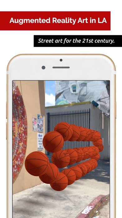 Emulate iPhone app label. LA: Street Art in AR using MyAndroid