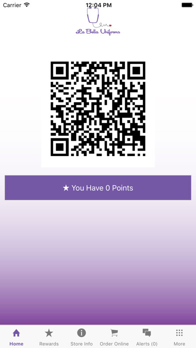 Emulate iPhone app La Bella Uniforms Rewards using MyAndroid
