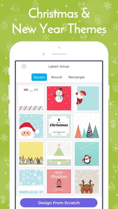Emulate iPhone app Labelr - Christmas Labels using MyAndroid