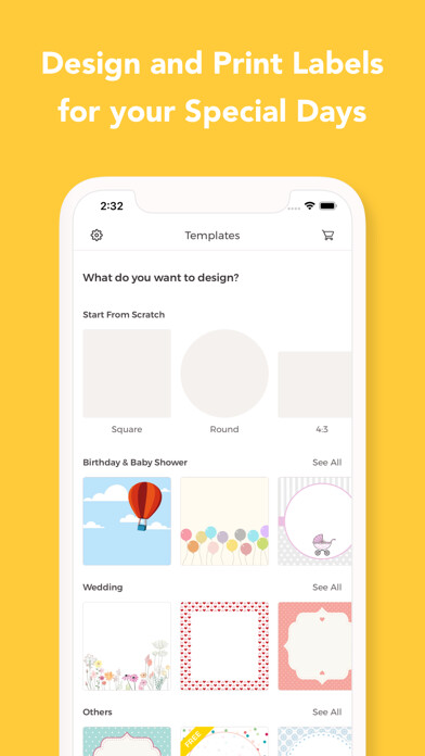 Emulate iPhone app Labelr - Print Custom Labels using MyAndroid