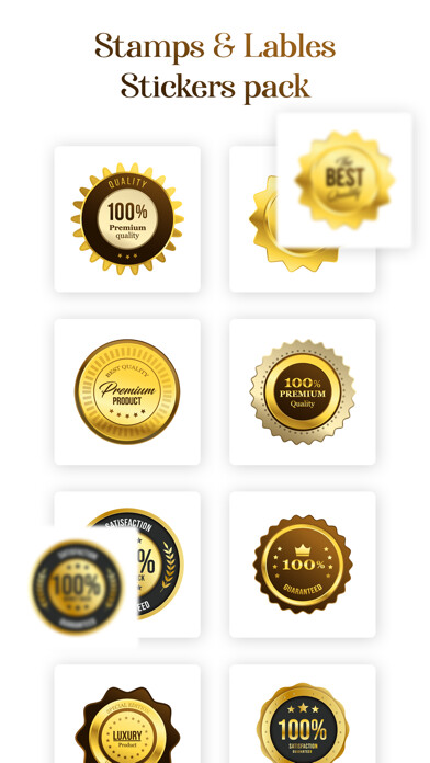 Emulate iPhone app Labels & Stamps Stickers Pack using MyAndroid