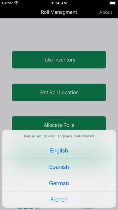 Emulate iPhone app Label Traxx Roll Management using MyAndroid
