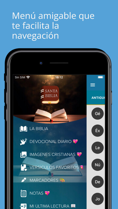 Emulate iPhone app La Biblia en Español using MyAndroid