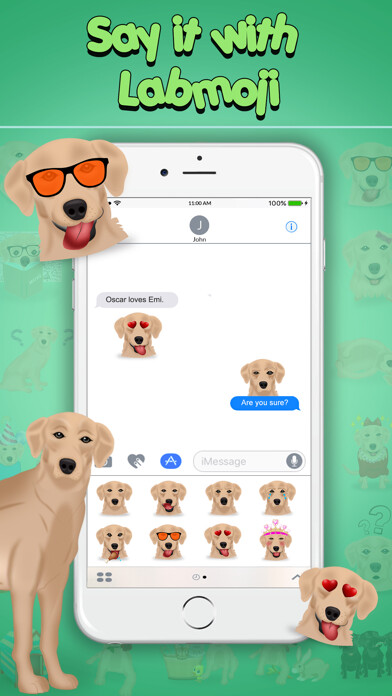Emulate iPhone app LabMoji - Labrador Emojis using MyAndroid Emulate iPhone app LabMoji - Labrador Emojis using MyAndroid