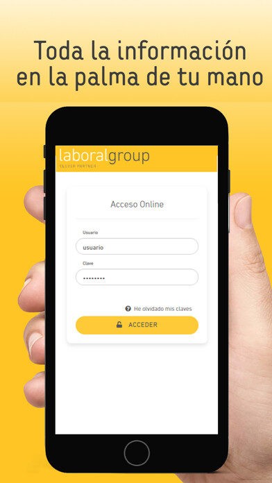 Emulate iPhone app Laboral Group using MyAndroid