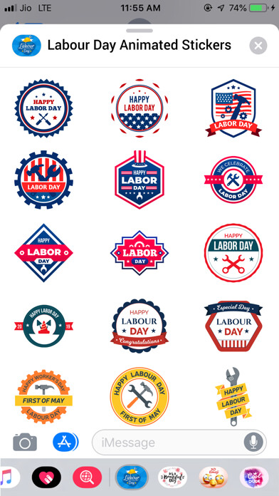 Emulate iPhone app Labor Day Animated Wishes using MyAndroid Emulate iPhone app Labor Day Animated Wishes using MyAndroid