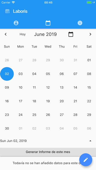 Emulate iPhone app Laboris - Registro Horario using MyAndroid