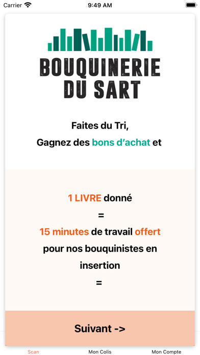Emulate iPhone app La Bouquinerie using MyAndroid