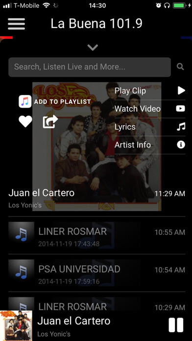Emulate iPhone app La Buena 101.9 - KWID using MyAndroid
