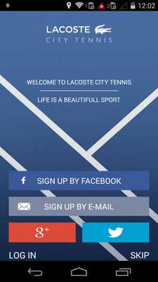 Emulate Android APK LACOSTE City Tennis