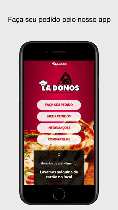 Emulate iPhone app La Donos Pizzaria using MyAndroid