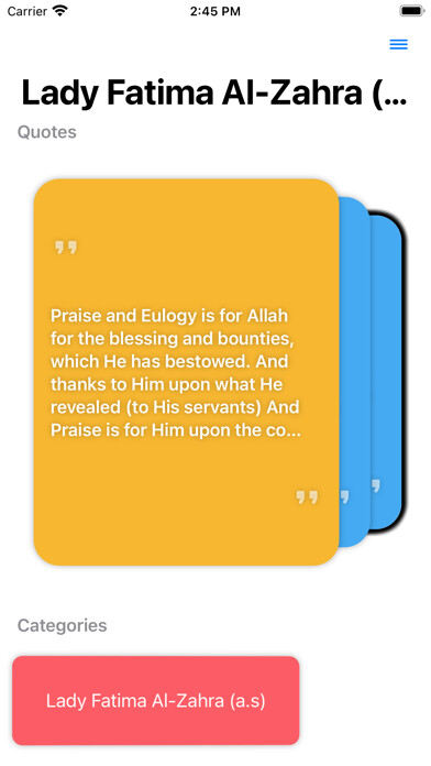Emulate iPhone app Lady Fatima Al-Zahra (a.s) using MyAndroid