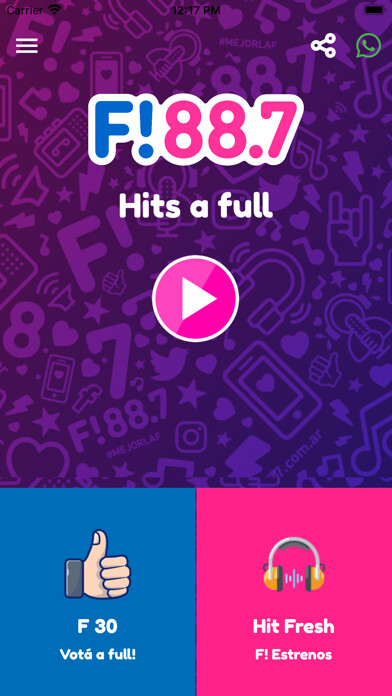 Emulate iPhone app La F! 88.7 using MyAndroid